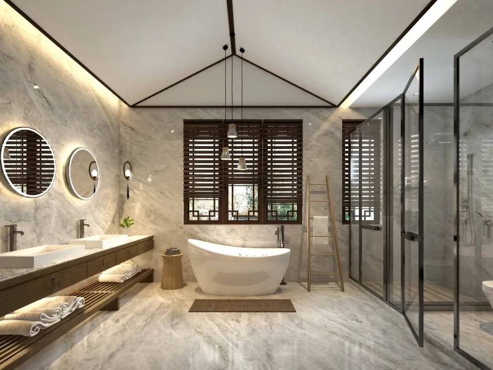 Comment transformer votre salle de bain avec un sol en marbre ?